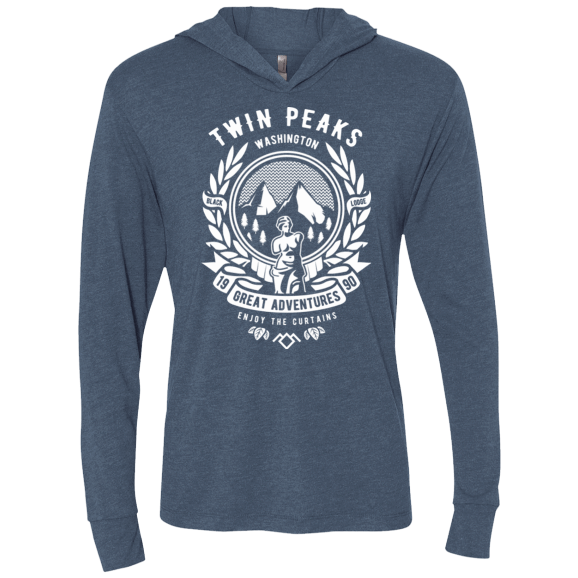 T-Shirts Indigo / X-Small ENJOY THE CURTAINS Triblend Long Sleeve Hoodie Tee