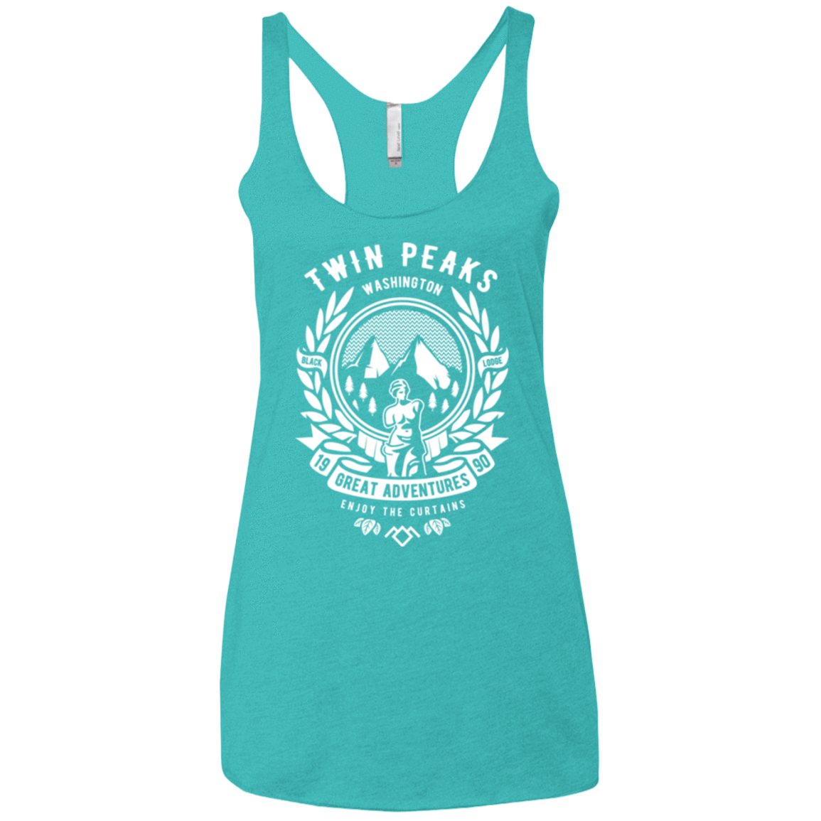 T-Shirts Tahiti Blue / X-Small ENJOY THE CURTAINS Women's Triblend Racerback Tank