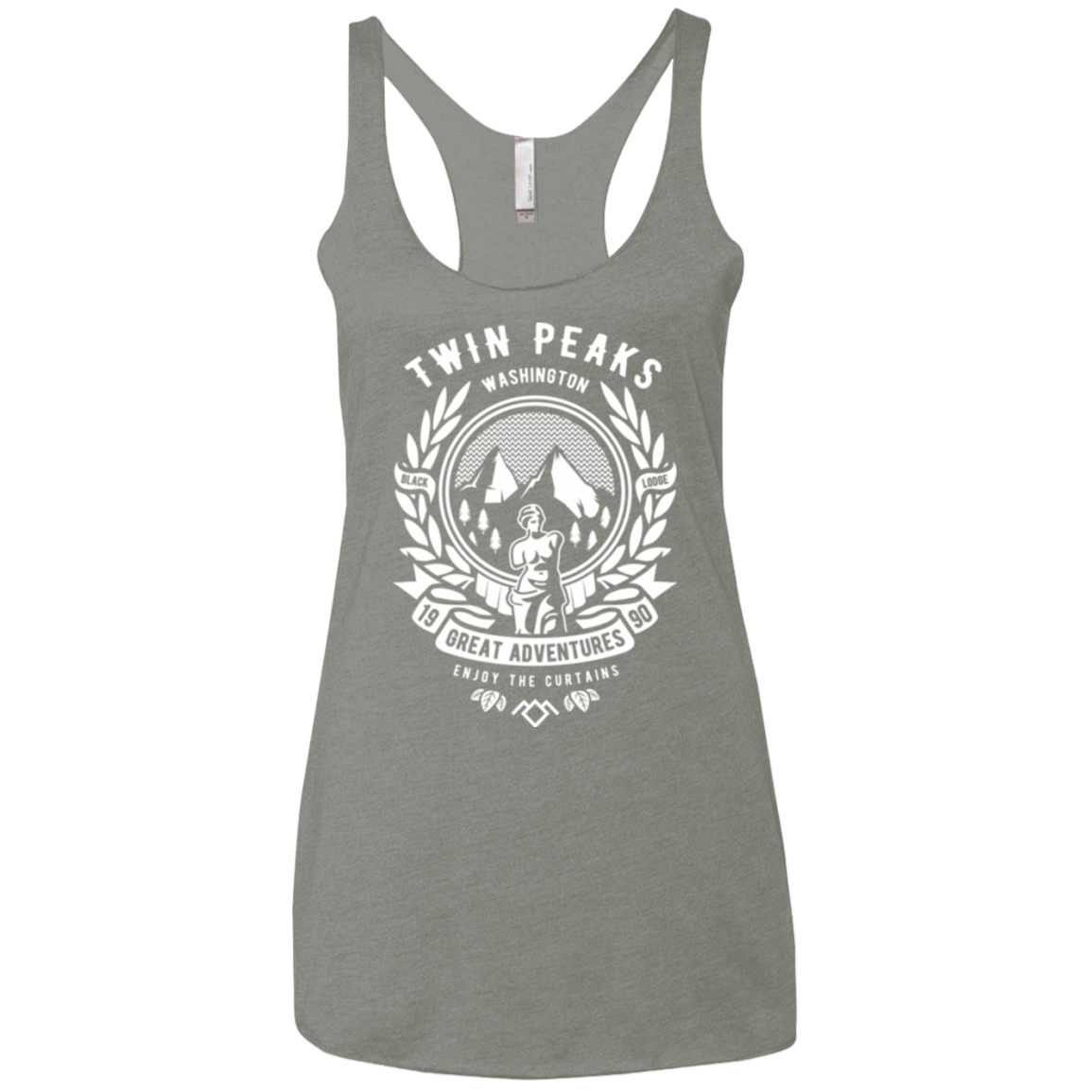 T-Shirts Venetian Grey / X-Small ENJOY THE CURTAINS Women's Triblend Racerback Tank