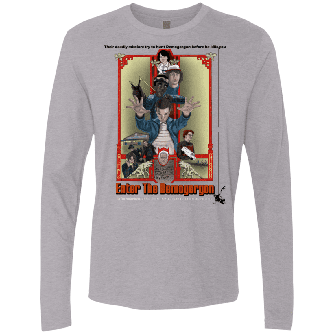 T-Shirts Heather Grey / S Enter the Dragon Men's Premium Long Sleeve