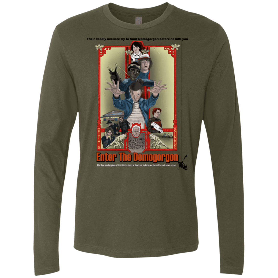 T-Shirts Military Green / S Enter the Dragon Men's Premium Long Sleeve