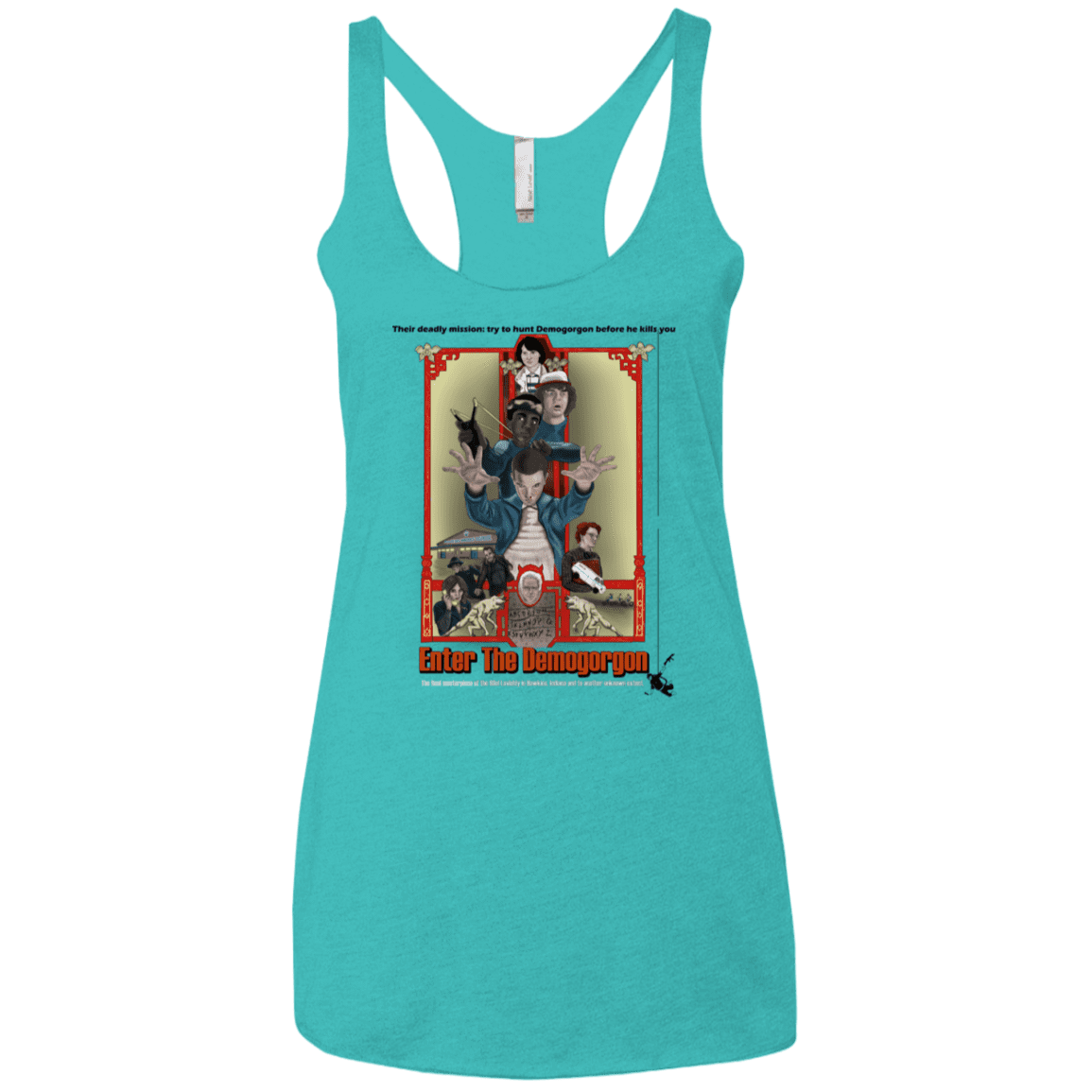 T-Shirts Tahiti Blue / X-Small Enter the Dragon Women's Triblend Racerback Tank