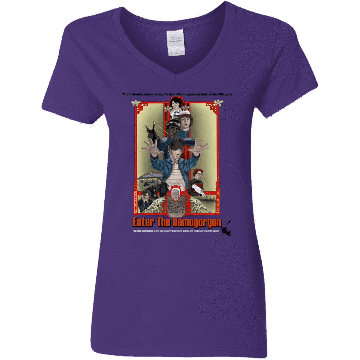 T-Shirts Purple / S Enter the Dragon Women's V-Neck T-Shirt