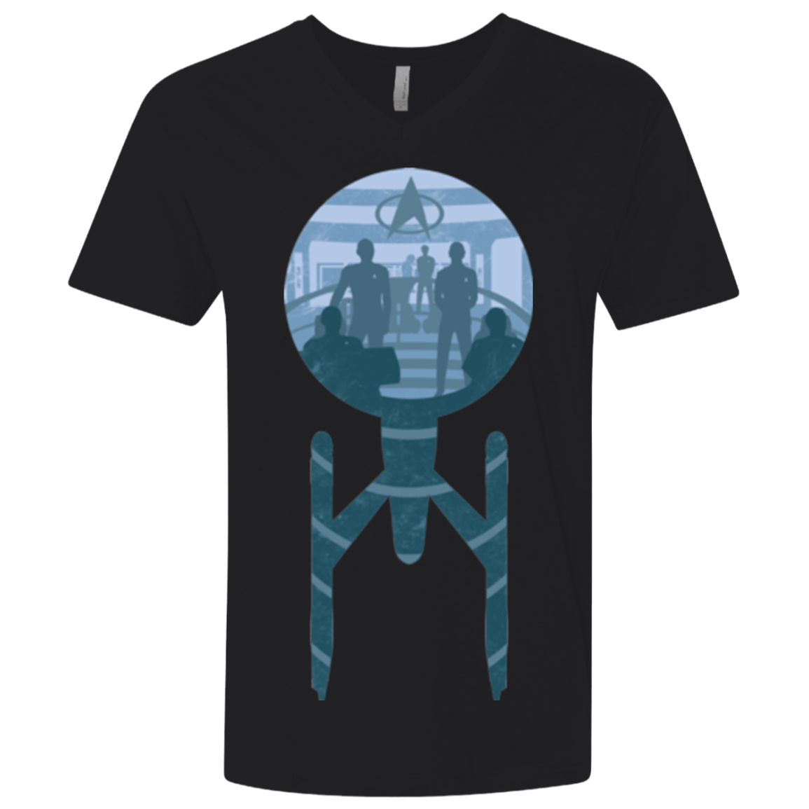 T-Shirts Black / X-Small Enterprise Crew Men's Premium V-Neck