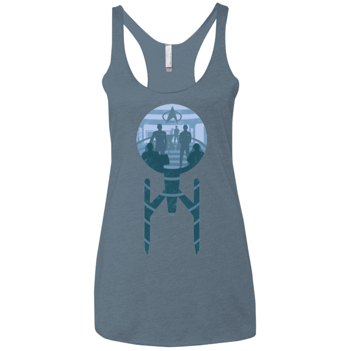 T-Shirts Indigo / X-Small Enterprise Crew Women's Triblend Racerback Tank