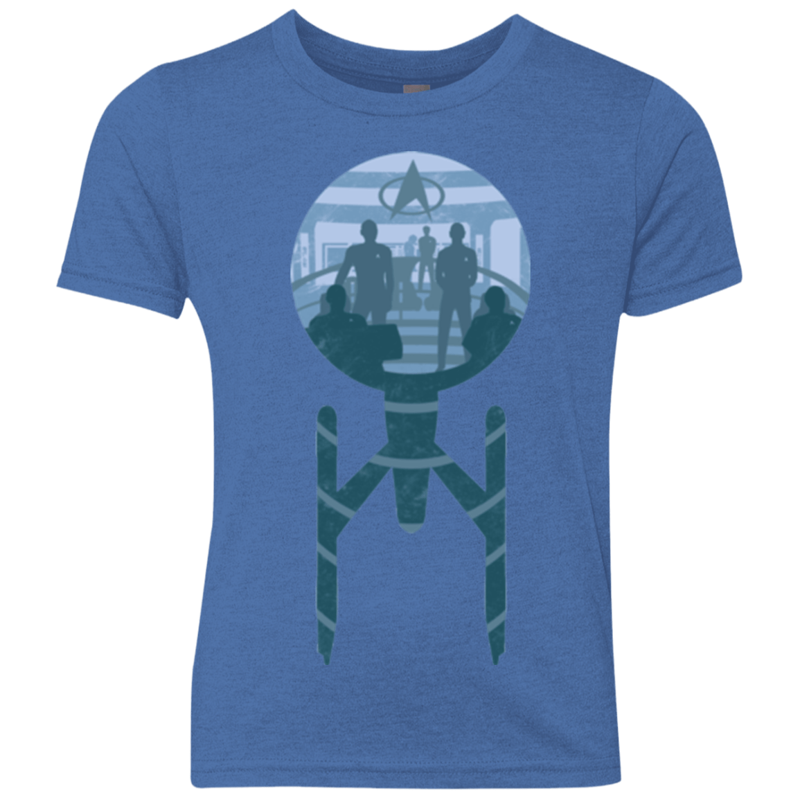 T-Shirts Vintage Royal / YXS Enterprise Crew Youth Triblend T-Shirt