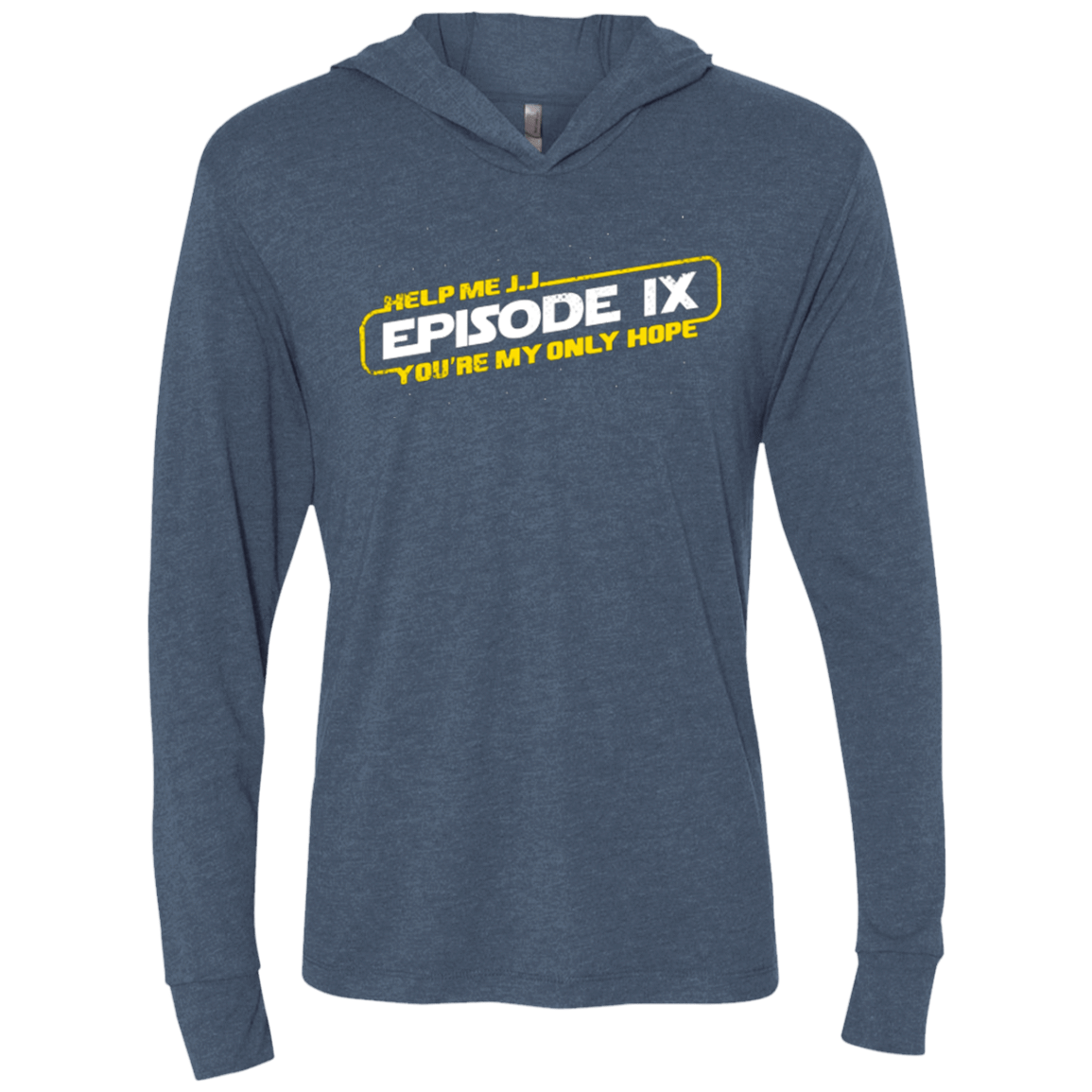 T-Shirts Indigo / X-Small Episode IX Triblend Long Sleeve Hoodie Tee