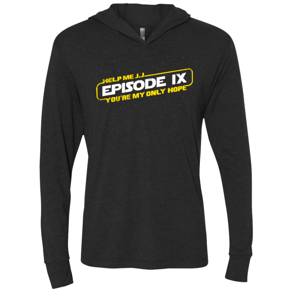 T-Shirts Vintage Black / X-Small Episode IX Triblend Long Sleeve Hoodie Tee