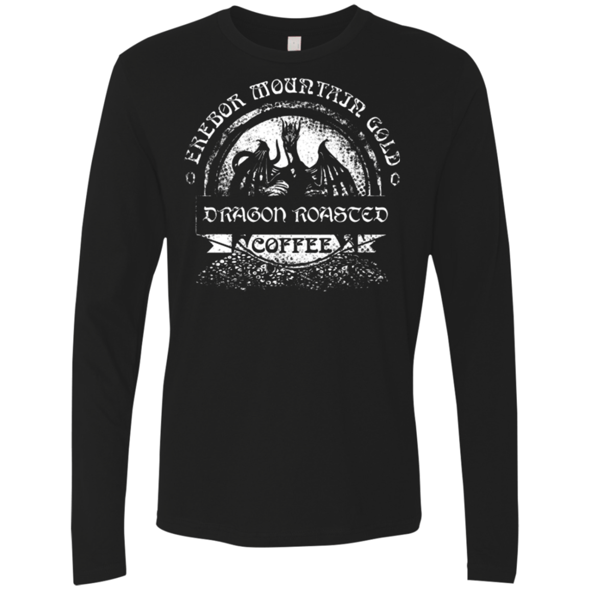 T-Shirts Black / Small Erebor Coffee Men's Premium Long Sleeve
