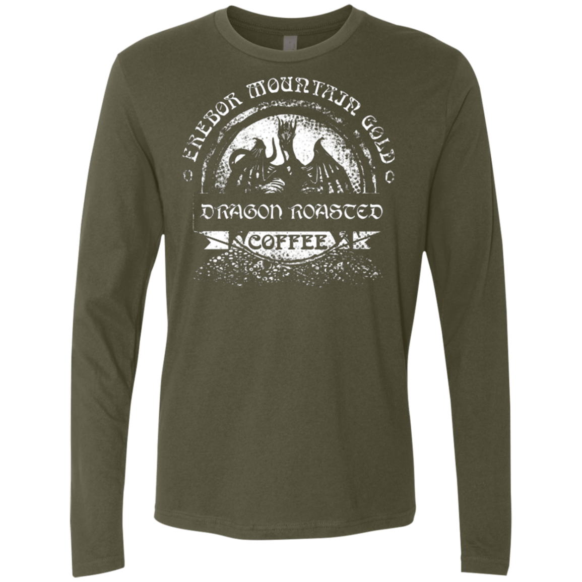 T-Shirts Military Green / Small Erebor Coffee Men's Premium Long Sleeve