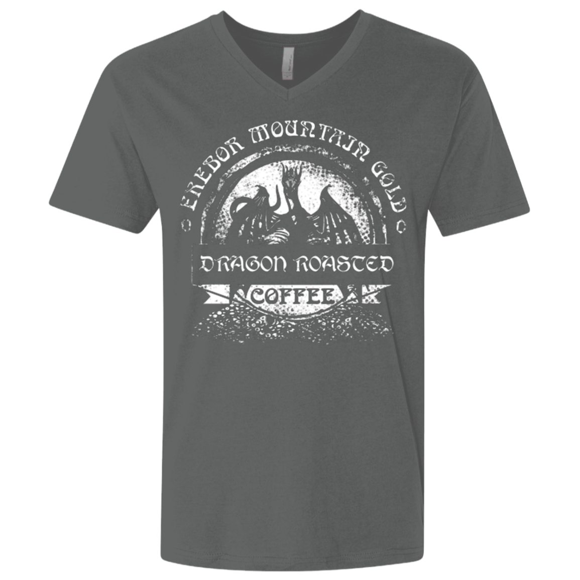 T-Shirts Heavy Metal / X-Small Erebor Coffee Men's Premium V-Neck