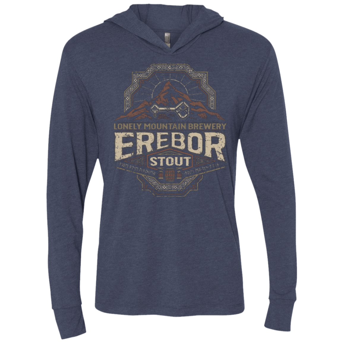 T-Shirts Vintage Navy / X-Small Erebor Stout Triblend Long Sleeve Hoodie Tee