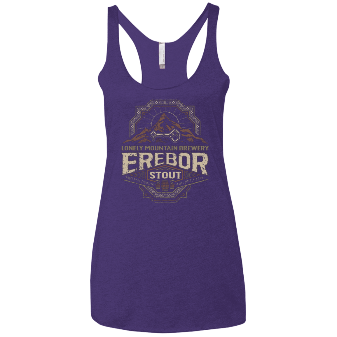 T-Shirts Purple / X-Small Erebor Stout Women's Triblend Racerback Tank