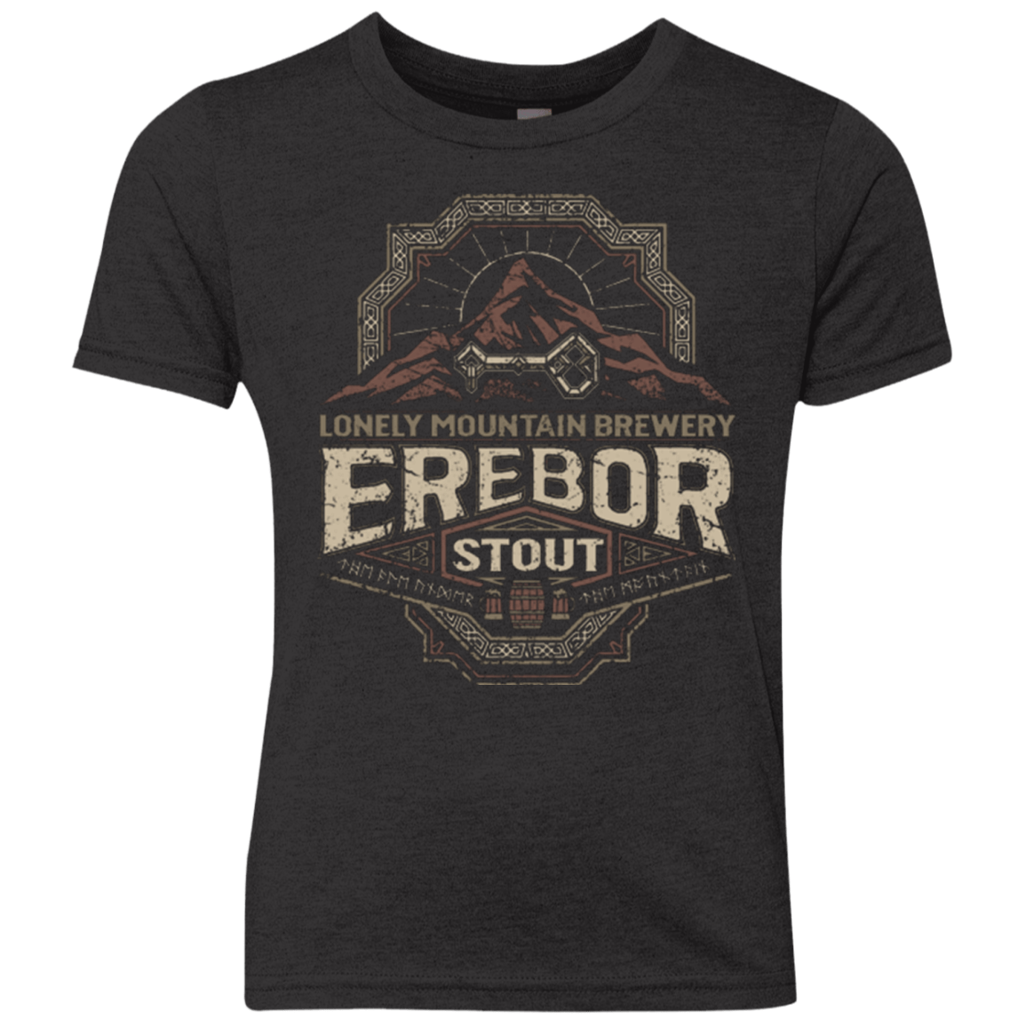 T-Shirts Vintage Black / YXS Erebor Stout Youth Triblend T-Shirt