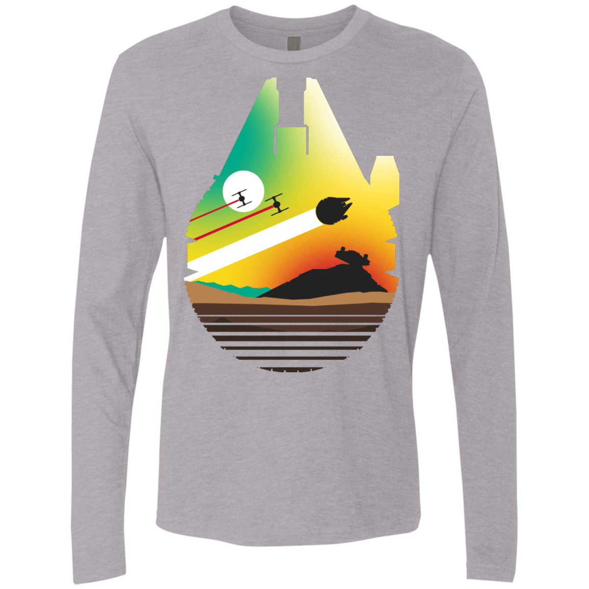 T-Shirts Heather Grey / S Escape from Desert Planet Men's Premium Long Sleeve