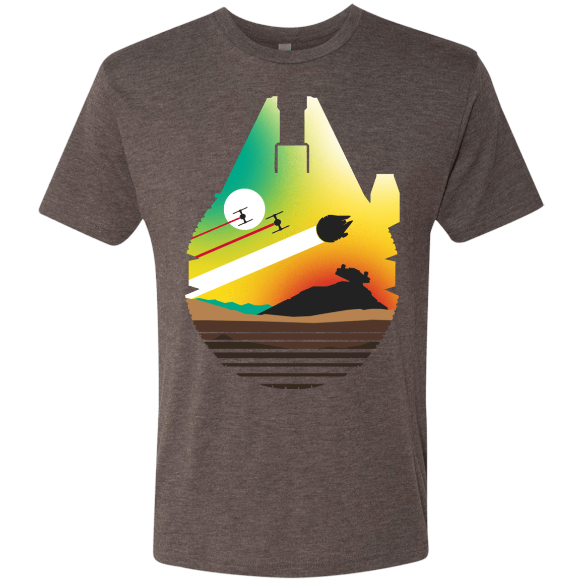 T-Shirts Macchiato / S Escape from Desert Planet Men's Triblend T-Shirt