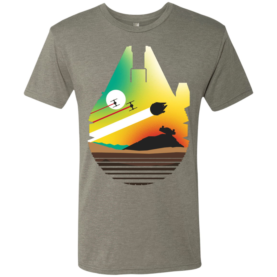 T-Shirts Venetian Grey / S Escape from Desert Planet Men's Triblend T-Shirt