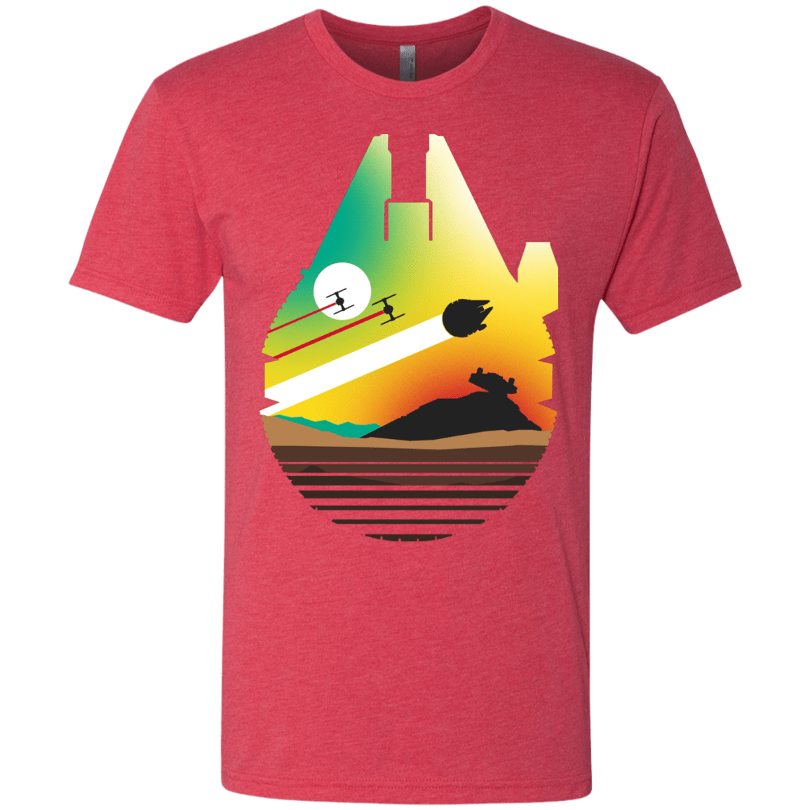 T-Shirts Vintage Red / S Escape from Desert Planet Men's Triblend T-Shirt