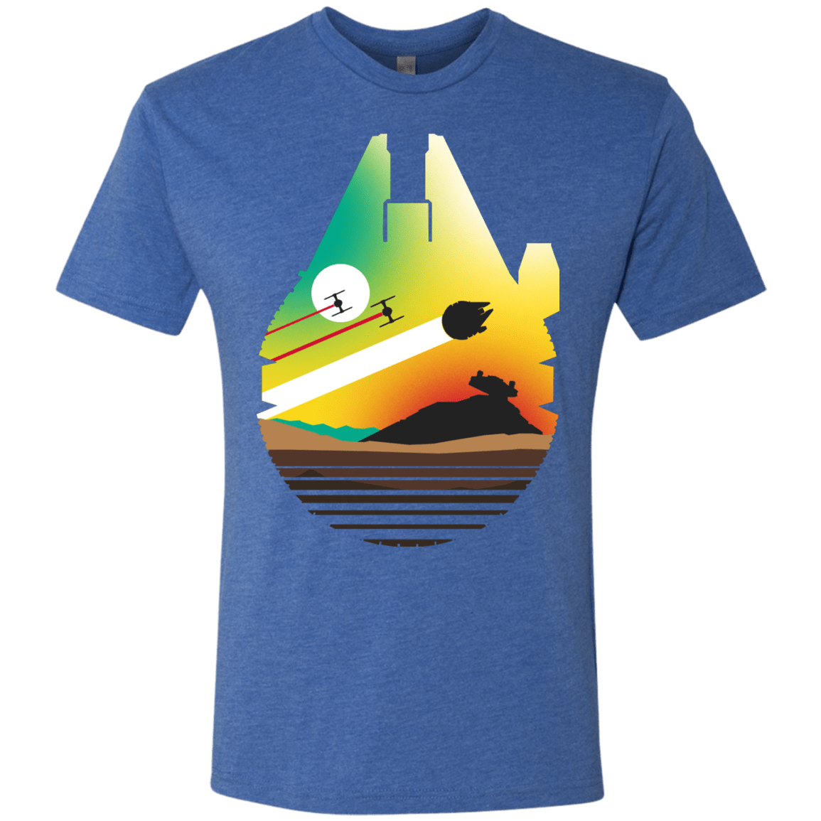 T-Shirts Vintage Royal / S Escape from Desert Planet Men's Triblend T-Shirt