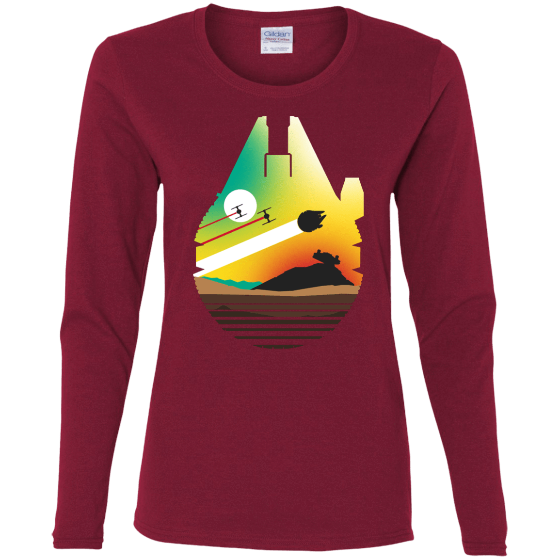 T-Shirts Cardinal / S Escape from Desert Planet Women's Long Sleeve T-Shirt