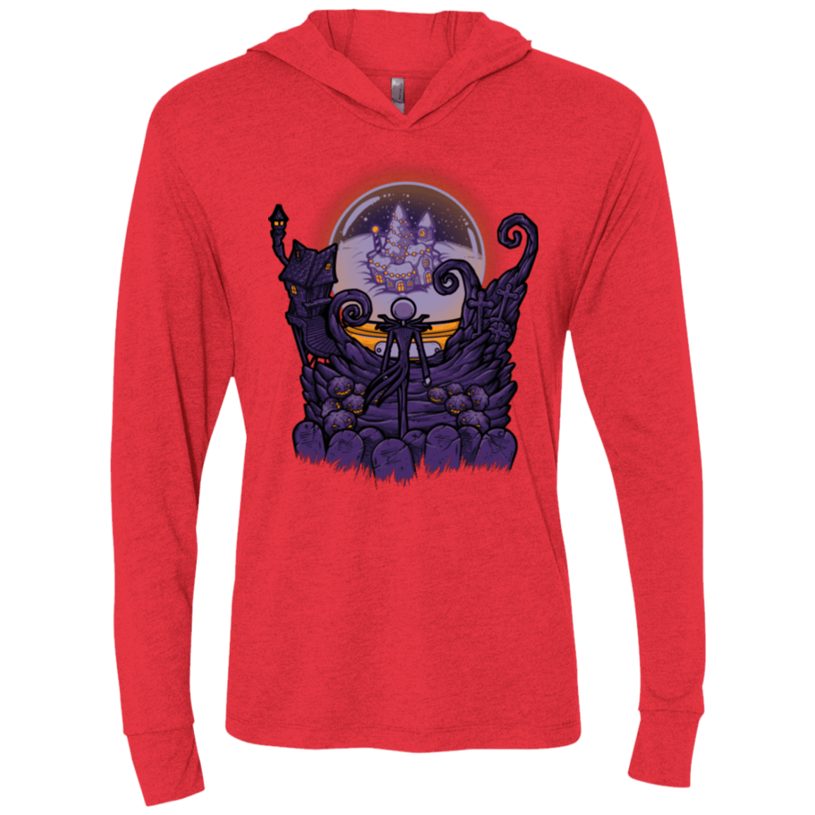 T-Shirts Vintage Red / X-Small Escape From Nightmare Triblend Long Sleeve Hoodie Tee