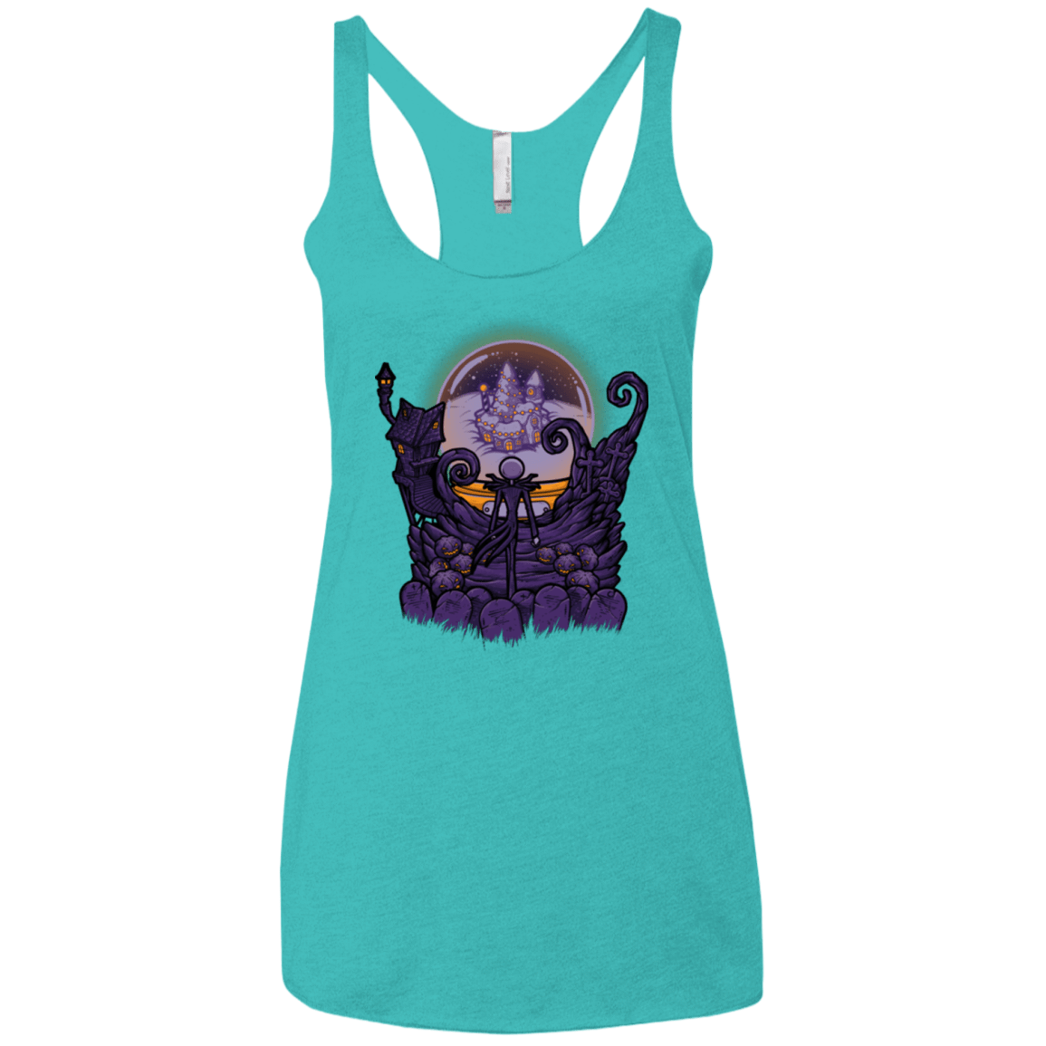 T-Shirts Tahiti Blue / X-Small Escape From Nightmare Women's Triblend Racerback Tank