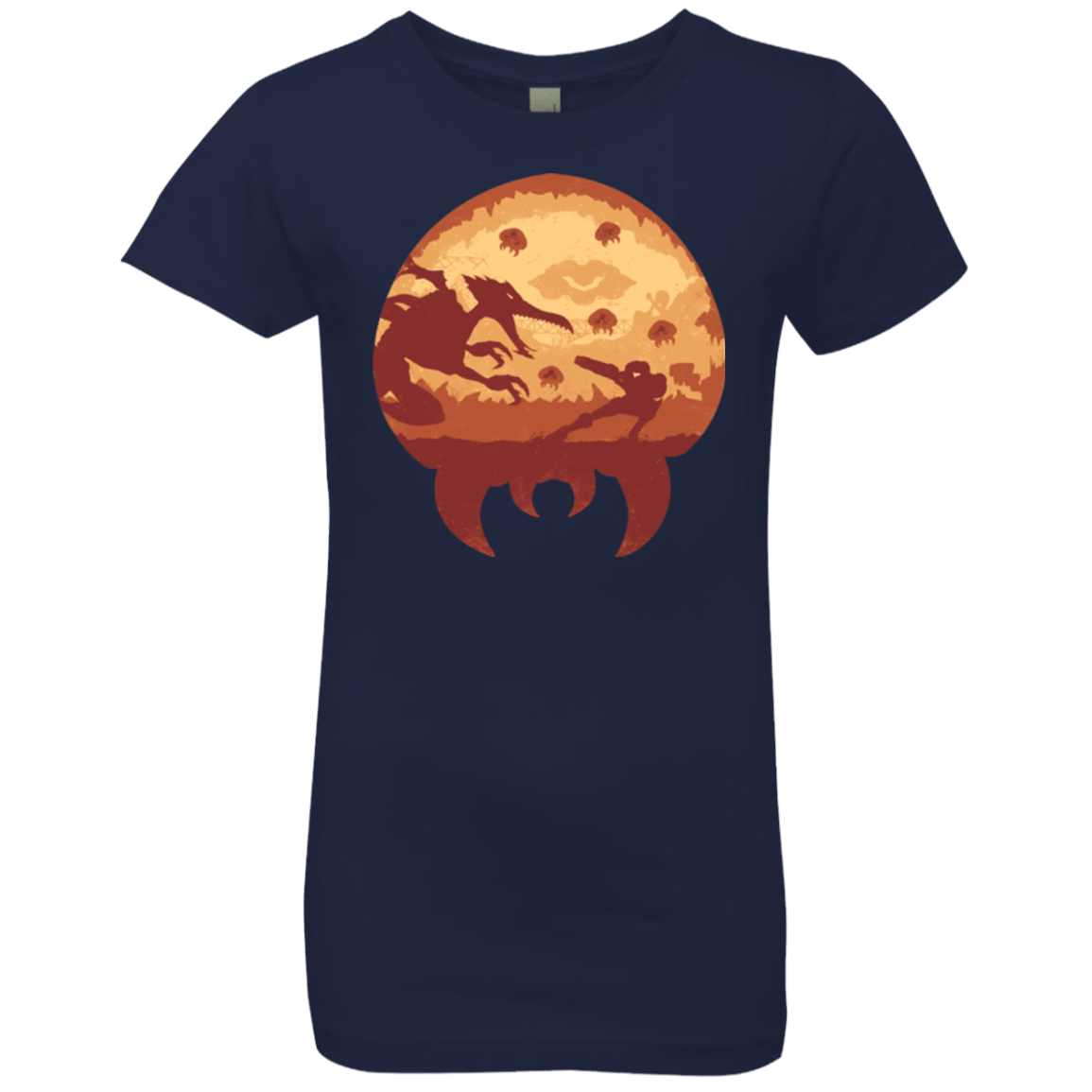 T-Shirts Midnight Navy / YXS Escape from Zebes Girls Premium T-Shirt