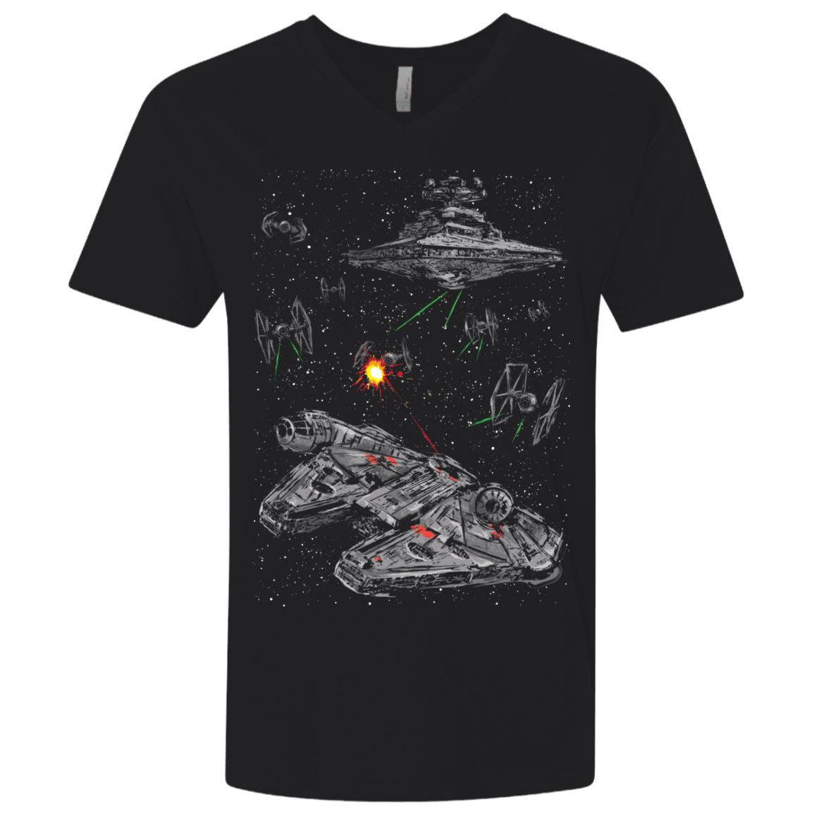 T-Shirts Black / X-Small Escape the Imperial Navy Men's Premium V-Neck