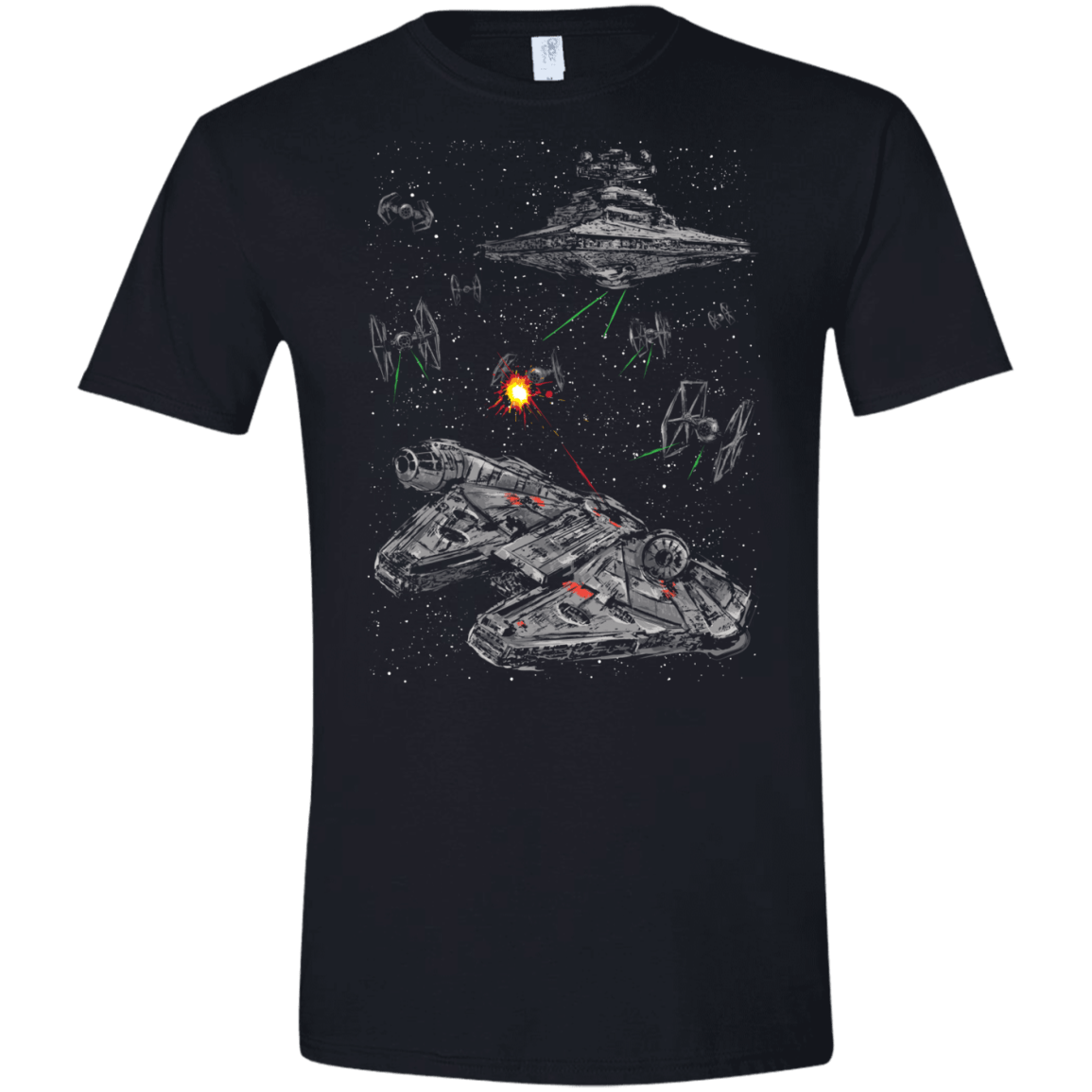 T-Shirts Black / X-Small Escape the Imperial Navy Men's Semi-Fitted Softstyle