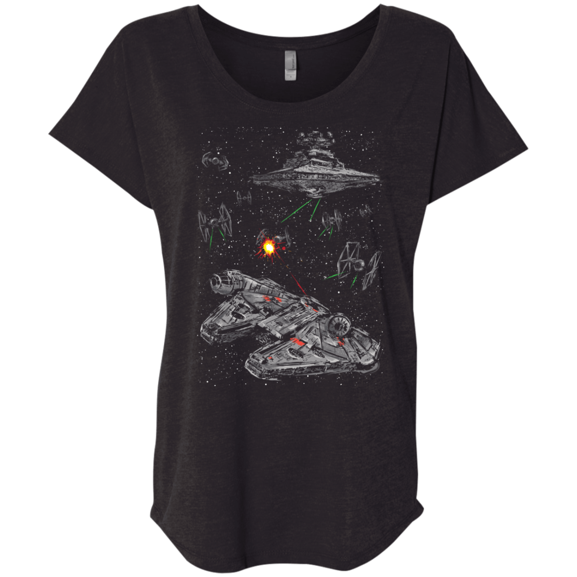 T-Shirts Vintage Black / X-Small Escape the Imperial Navy Triblend Dolman Sleeve