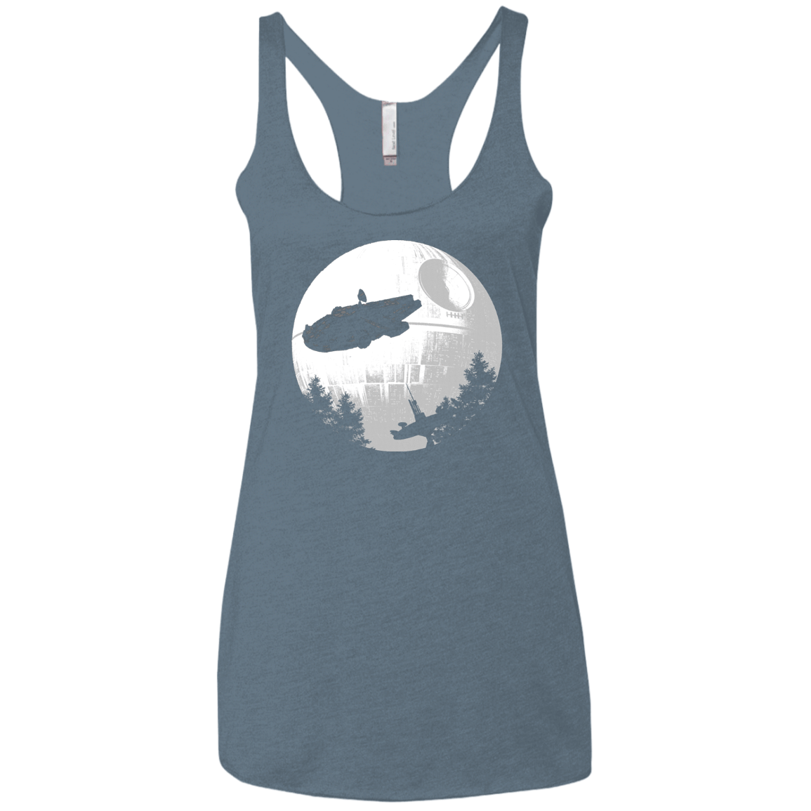 T-Shirts Indigo / X-Small ET Parody Women's Triblend Racerback Tank
