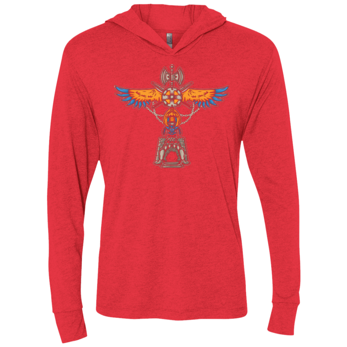 T-Shirts Vintage Red / X-Small ETERNIA TOTEM Triblend Long Sleeve Hoodie Tee