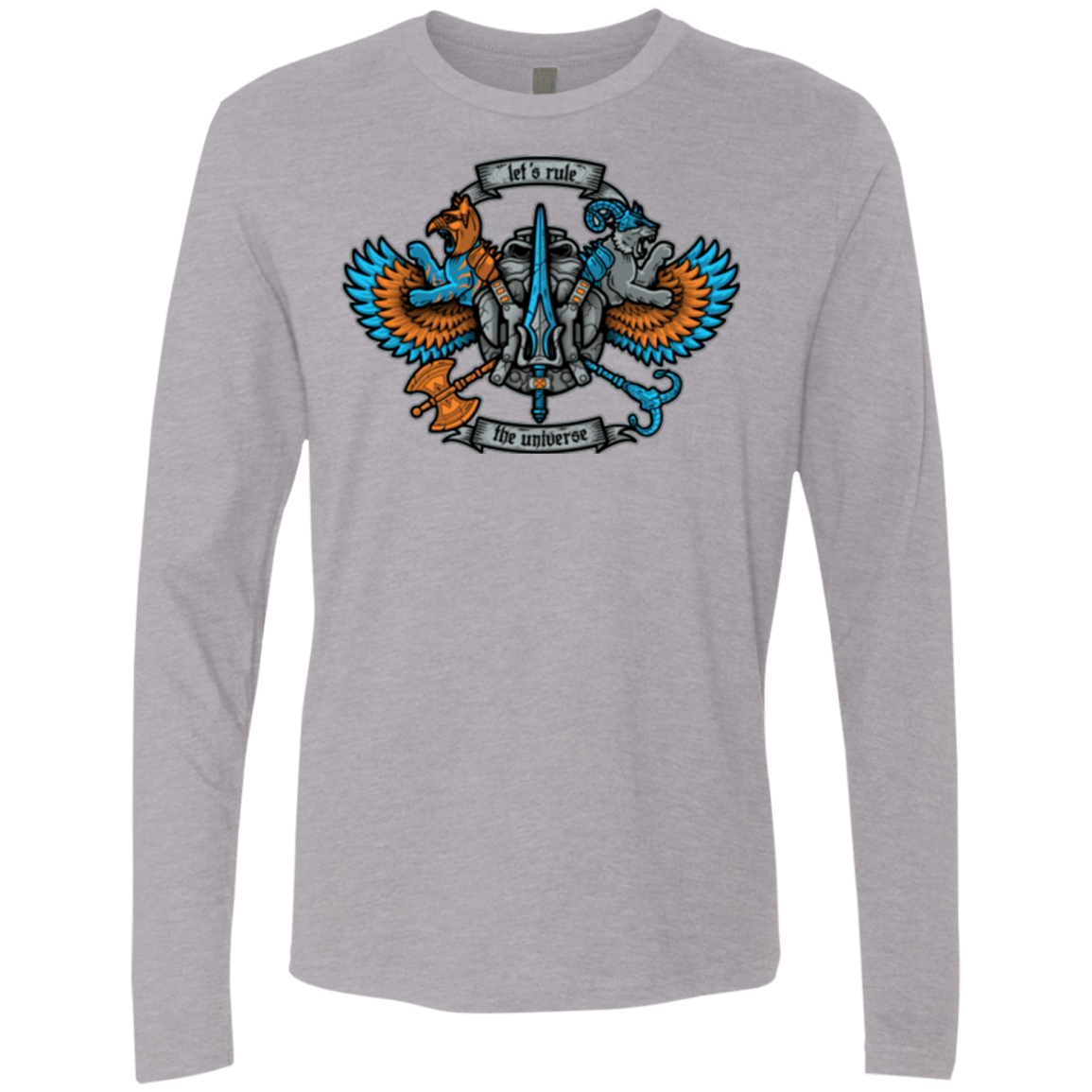 T-Shirts Heather Grey / Small ETERNIAS CREST Men's Premium Long Sleeve
