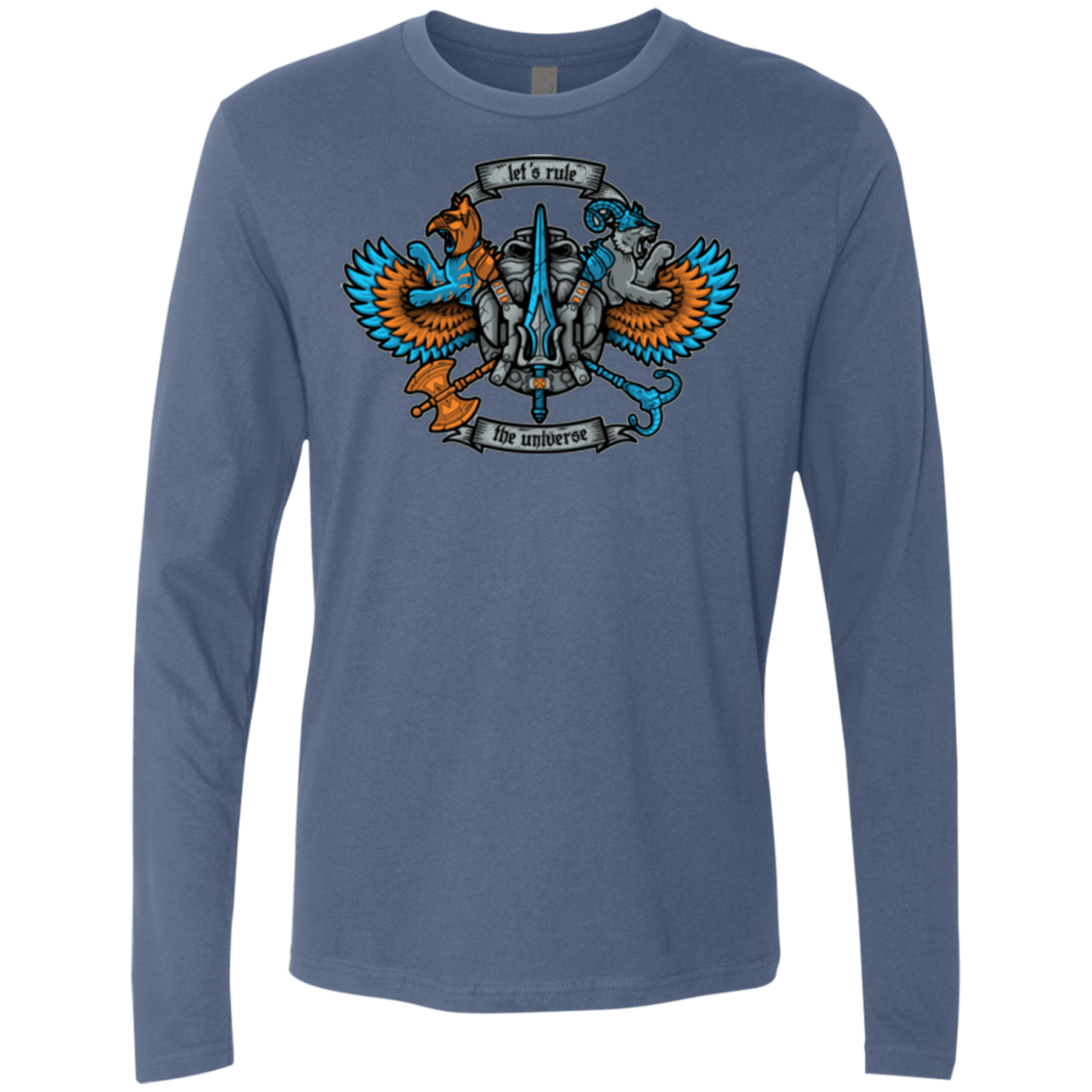 T-Shirts Indigo / Small ETERNIAS CREST Men's Premium Long Sleeve