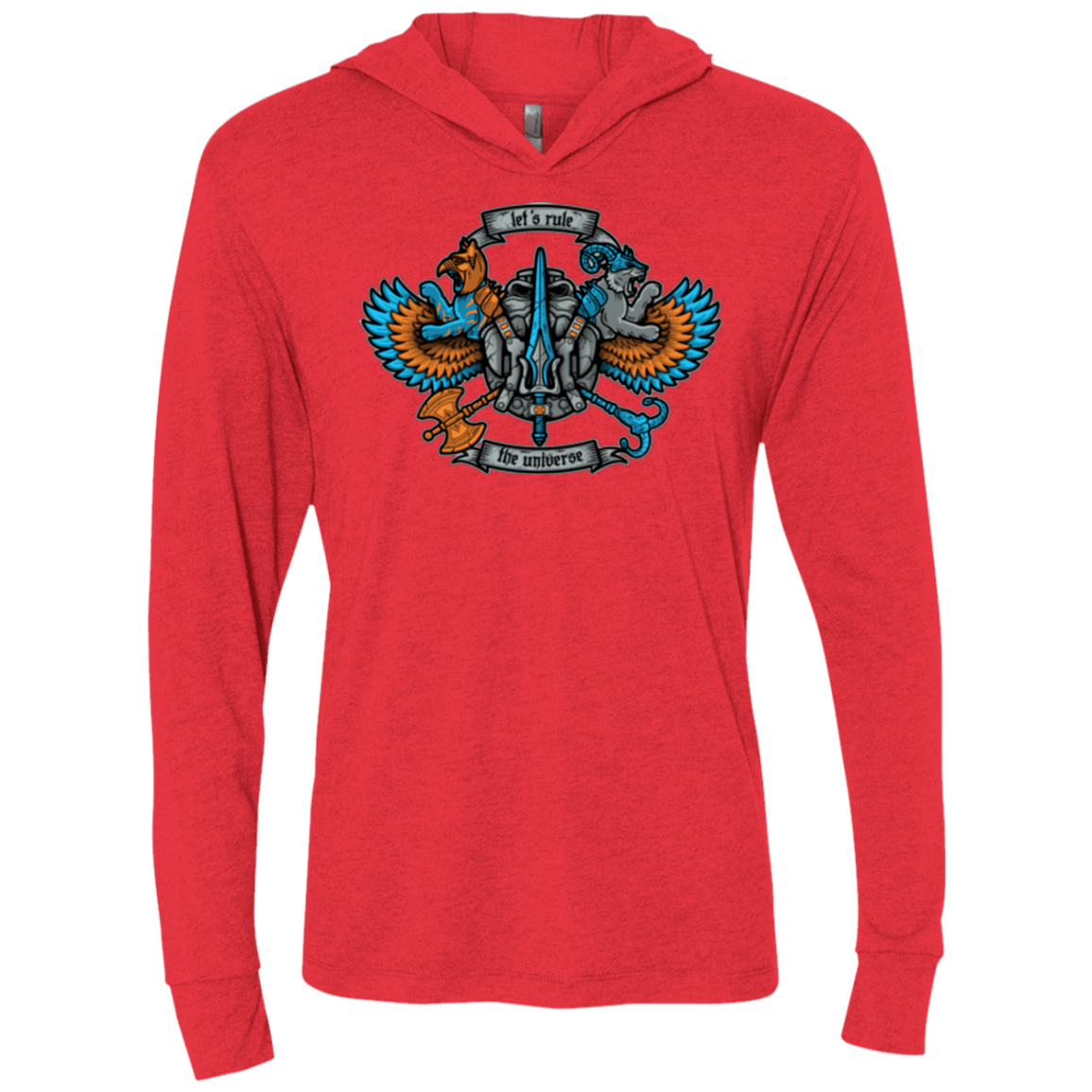 T-Shirts Vintage Red / X-Small ETERNIAS CREST Triblend Long Sleeve Hoodie Tee