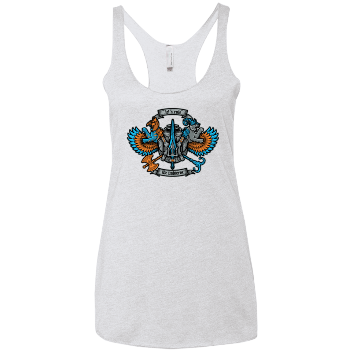 T-Shirts Heather White / X-Small ETERNIAS CREST Women's Triblend Racerback Tank