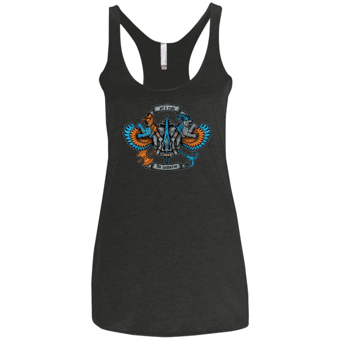 T-Shirts Vintage Black / X-Small ETERNIAS CREST Women's Triblend Racerback Tank