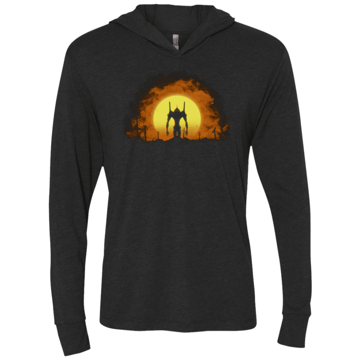 Evangelion Triblend Long Sleeve Hoodie Tee