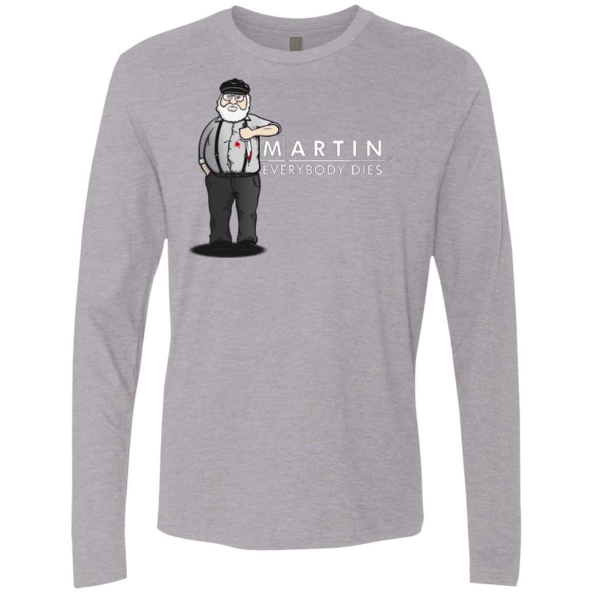 T-Shirts Heather Grey / Small Everybody Dies Men's Premium Long Sleeve