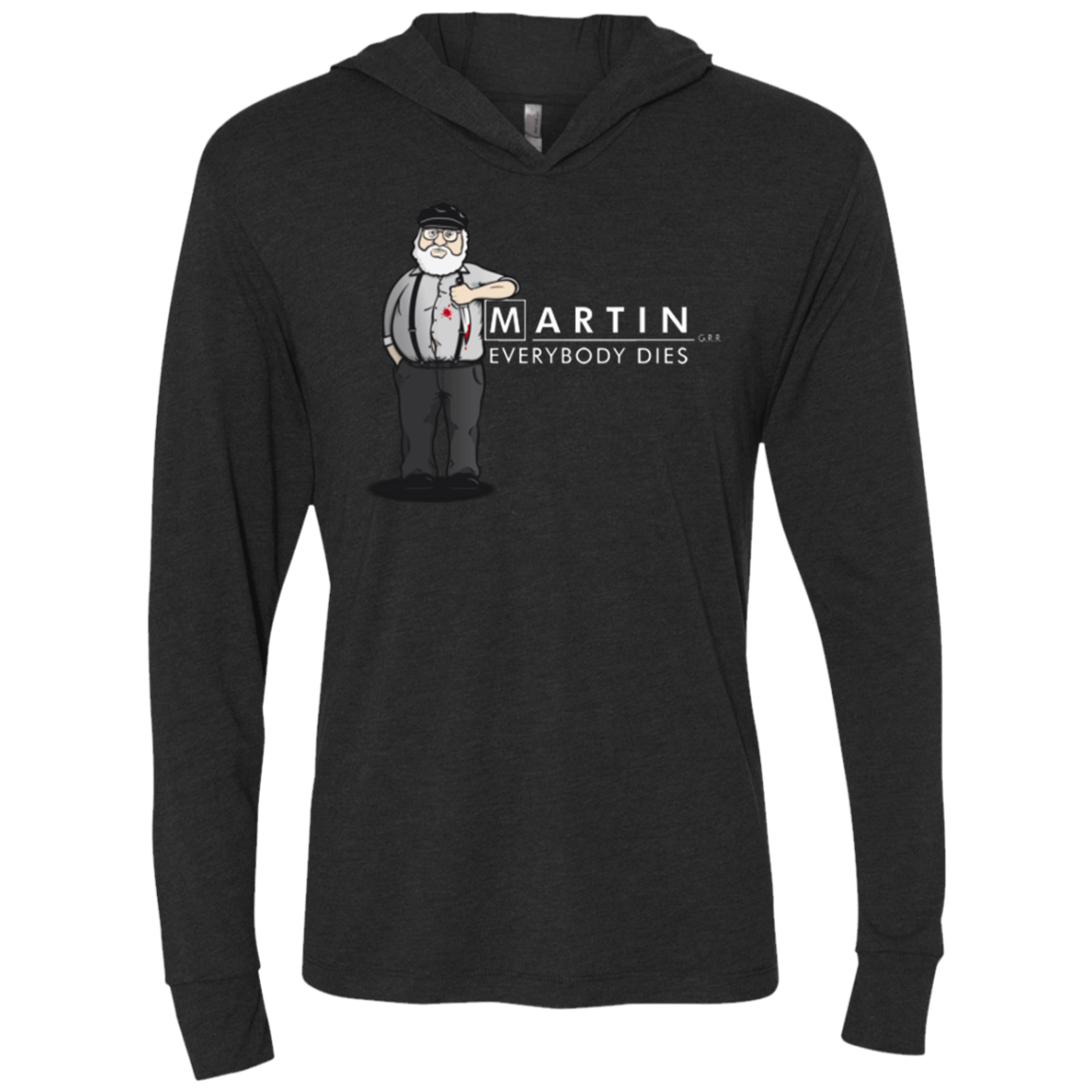 T-Shirts Vintage Black / X-Small Everybody Dies Triblend Long Sleeve Hoodie Tee