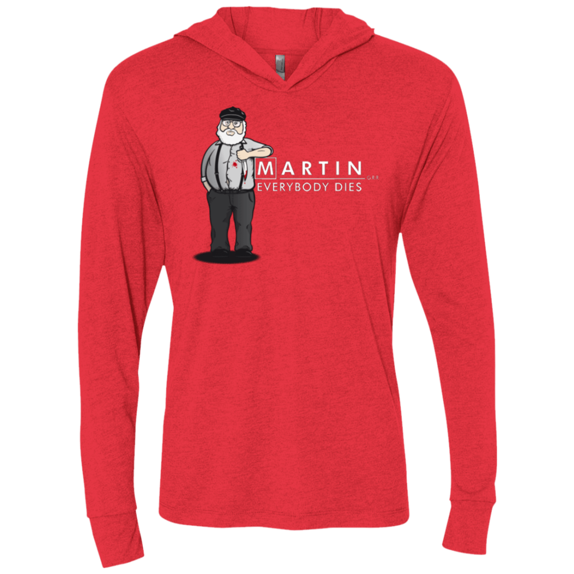 T-Shirts Vintage Red / X-Small Everybody Dies Triblend Long Sleeve Hoodie Tee