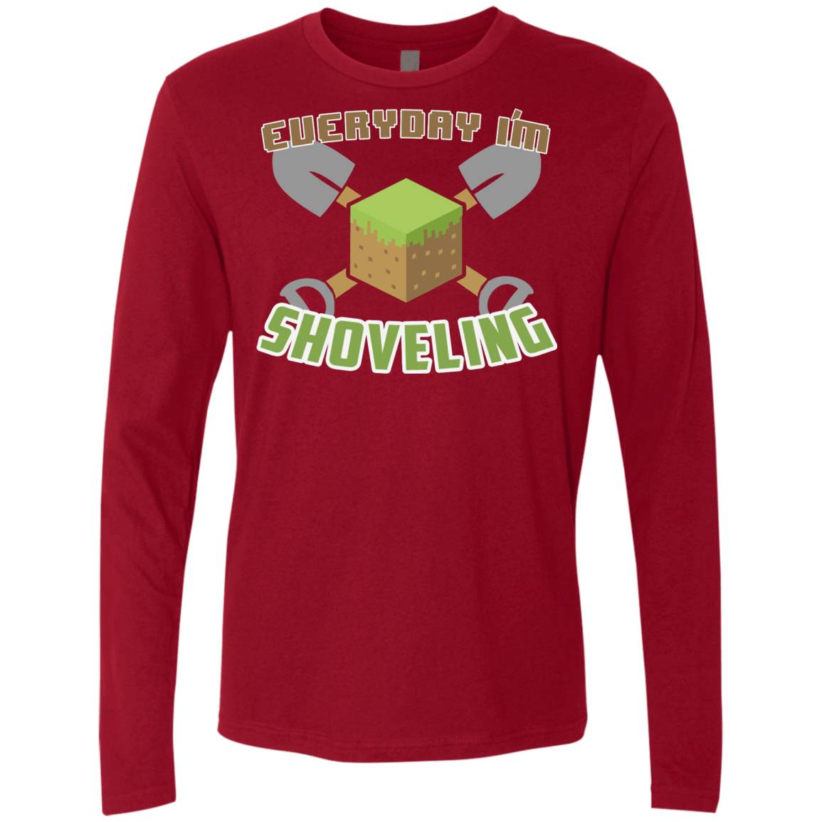T-Shirts Cardinal / Small Everyday Shoveling Men's Premium Long Sleeve