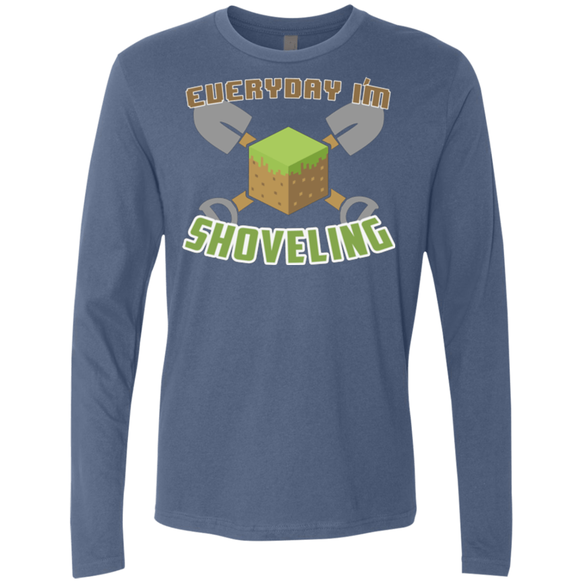 T-Shirts Indigo / Small Everyday Shoveling Men's Premium Long Sleeve