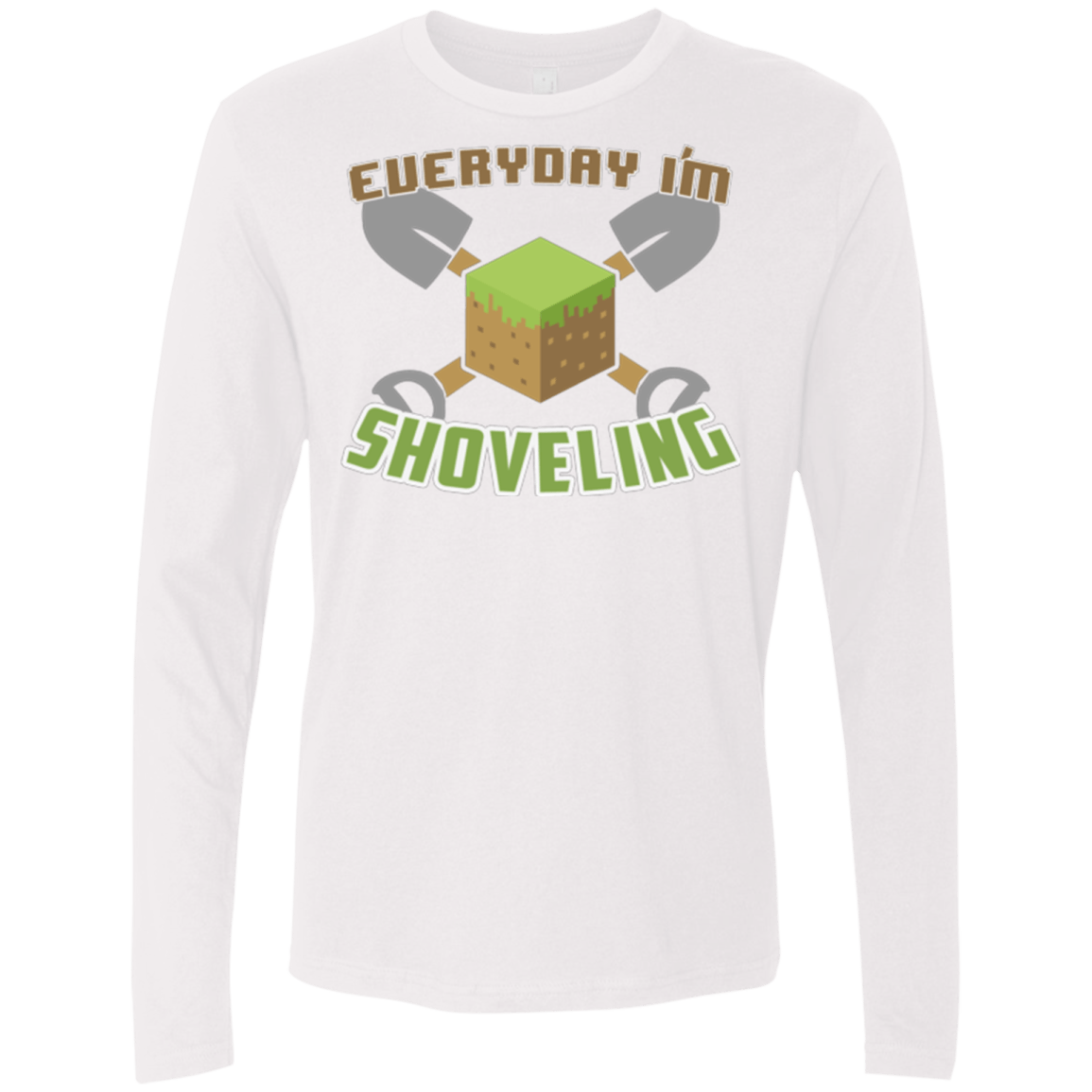 T-Shirts White / Small Everyday Shoveling Men's Premium Long Sleeve