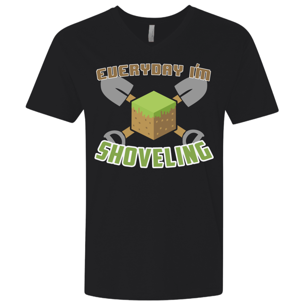 T-Shirts Black / X-Small Everyday Shoveling Men's Premium V-Neck