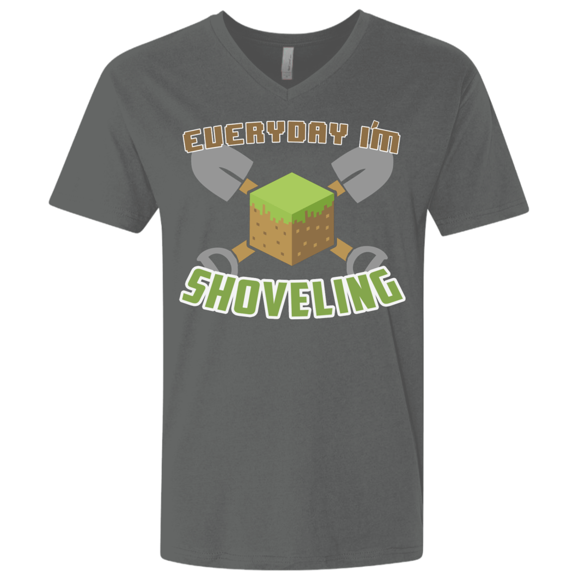T-Shirts Heavy Metal / X-Small Everyday Shoveling Men's Premium V-Neck