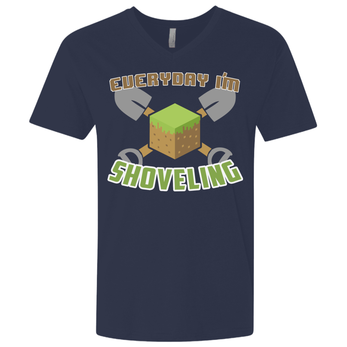 T-Shirts Midnight Navy / X-Small Everyday Shoveling Men's Premium V-Neck