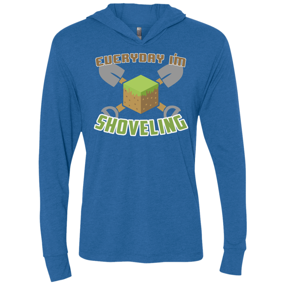 T-Shirts Vintage Royal / X-Small Everyday Shoveling Triblend Long Sleeve Hoodie Tee
