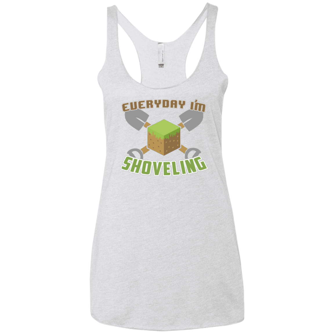 T-Shirts Heather White / X-Small Everyday Shoveling Women's Triblend Racerback Tank