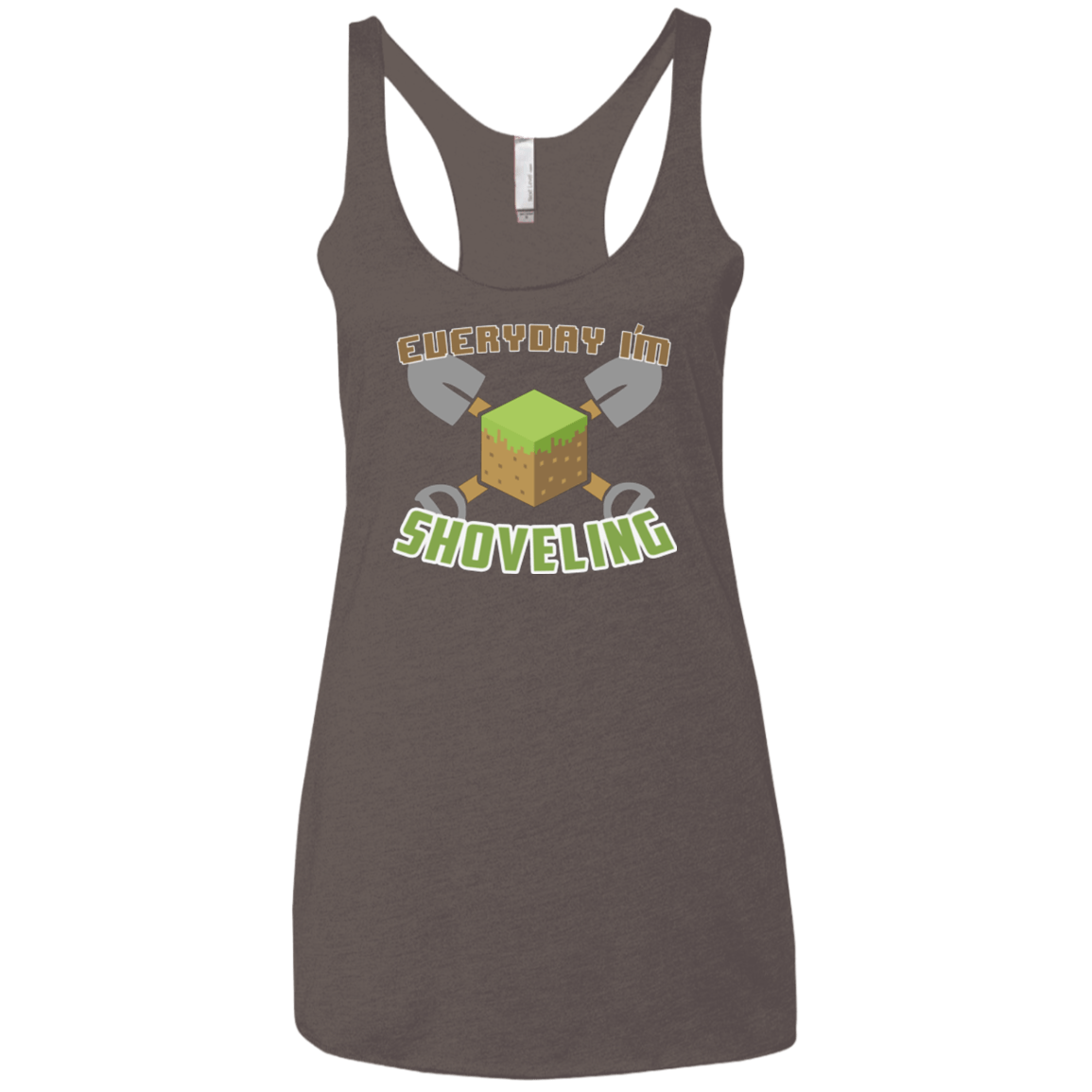 T-Shirts Macchiato / X-Small Everyday Shoveling Women's Triblend Racerback Tank
